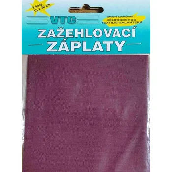 Textilní nažehlovací páska Nažehlovací záplaty 15x20 cm 3 kusy bordó