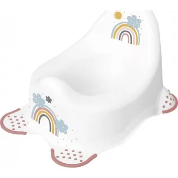 Nočník Nočník Baby Nellys s protiskluzem Rainbow bílý