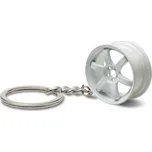 Přívěšek na klíče - lité kolo - bílé