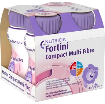 Nutricia Fortini Compact Multi Fibre 4x 125 ml, jahoda 