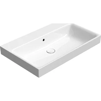 NUBES keramické umyvadlo 80x50cm, bez otvoru, bílá ExtraGlaze