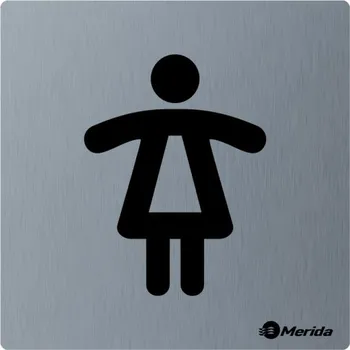 WC štětka Piktogram Merida Stella - WC dámy, matný nerez