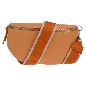 NovaKabelka.cz Kožená italská crossbody kabelka Reni Grande Arancio s přídavným popruhem IV