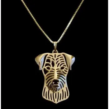 Náhrdelník JACK RUSSELL TERIÉR HLAVA č.2 - náhrdelník s přívěskem - zlatý 1ks ŠP/SH