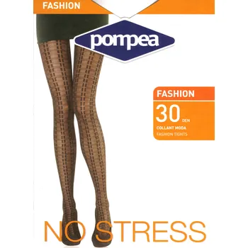 Dámské punčochy Pompea - Punčochové kalhoty se vzorem Muette 30 Den