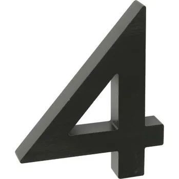 Domovní číslo Domovní číslo 4", RN.100LV, broušené, černá"