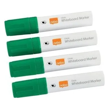 Popisovač na tabule a flip chart "Glide", zelená, 10 mm, zkosený hrot, 4 ks, NOBO 1915391