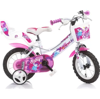 Dětské kolo Dino 126 Fairy bílá+růžový potisk 12" 05-CSK5126-BF