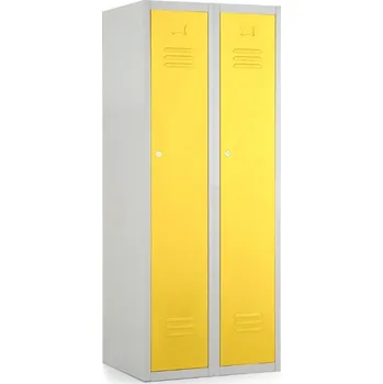 Šatní skříň Kovová šatní skříňka, 60 x 50 x 150 cm, cylindrický zámek, žlutá - ral 1023