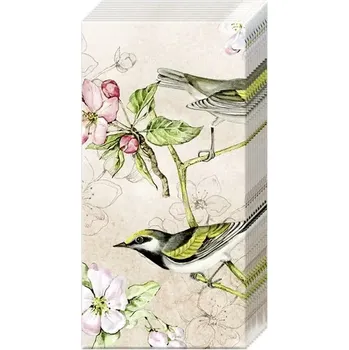 Kapesníčky Ptáček a květiny (Kapesníky s ptáčkem, ptáčci)