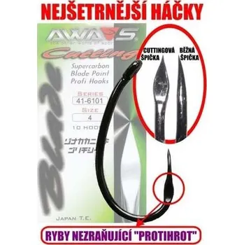 Rybářský háček AWAS - HÁČKY CUTTING BLADE 41-6101 vel. 4 10ks