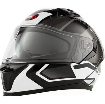 Helma na motorku Integrální přilba MAXX FF985 extra velká 3XL Černá/stříbrná