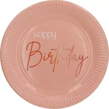 Talíř Papírové talíře Elegant Lush Blush 23 cm - 8 ks