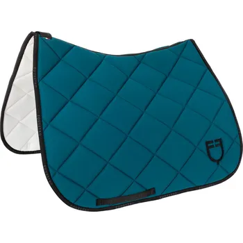 EQUESTRO Dečka podsedlová GP Logo Equestro, drezurní, petrol/black FULL