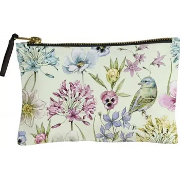Kosmetická taška Kosmetická taštička Ptáček s květinami, 18x12 cm (Kabelka na kosmetiku Ptáčci)