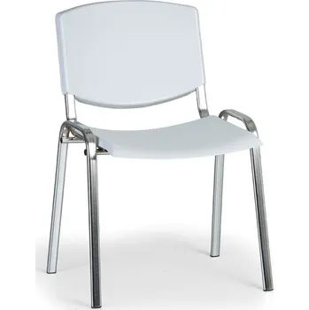 Jednací židle Konferenční židle Design - chromované nohy, šedá