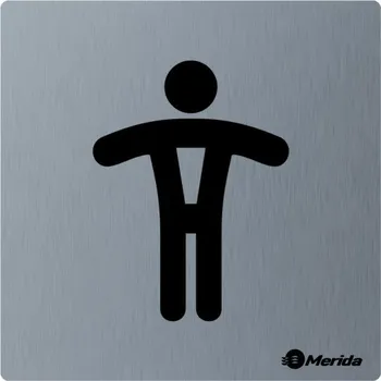 Informační tabulka Piktogram Merida Stella - WC páni, matný nerez