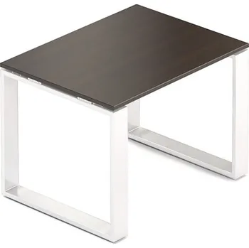 Konferenční stolek Konferenční stolek Creator 80 x 60 cm, bílá podnož, wenge