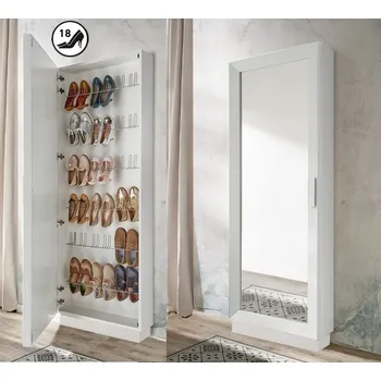 Botník Malvarosa Štýlový botník Cloe I 208cm biely so zrkadlom Varianta provedení: Levá strana