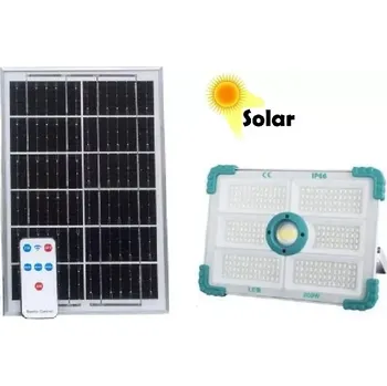Venkovní osvětlení Solar-280 Solární světelný systém 200W, dálkový ovladač (Solární zahradní svítidlo)