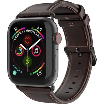 Řemínek na hodinky DUX DUCIS kožený řemínek pro Apple Watch 42mm / 41mm / 40mm / 38mm - kávově hnědý