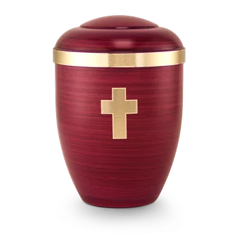 Smuteční dekorace Ekologická urna Tosca - Kříž/Červená