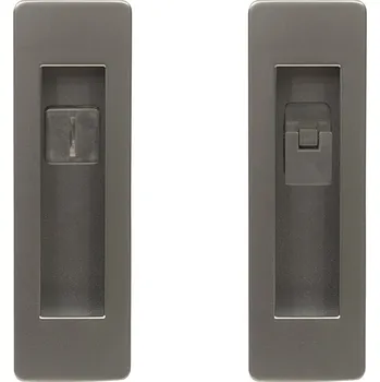 Dveřní kování Zamaková mušle na posuvné dveře - WC úprava, antracit