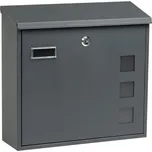 Richter CZECH Ocelová poštovní schránka 350 x 330 x 125 mm s okénky - antracit