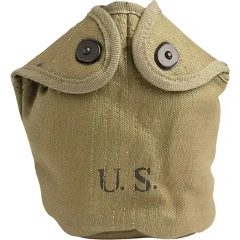 Obal US M10 na polní láhev KHAKI repro (Repro obalu pro polní láhev M1910, používanou za WWII Americkou Armádou.)