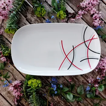 TOM mísa oválná 36 cm, čáry, Thun 1794 (Porcelánová mísa 1. jakost)