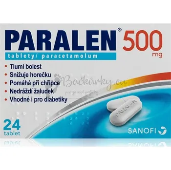 Lék na bolest, zánět a horečku Paralen 500 tbl 500 mg (blis.Al/PVC) 1x24 ks