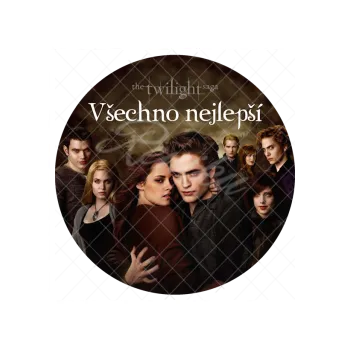 Jedlá dekorace na dort TWILIGHT SÁGA 6, VARIANTA Jedlý papír 1819