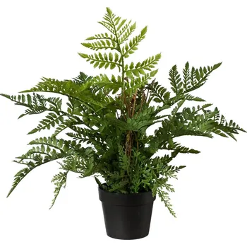umělá květina Umělá kapradina v květináči 35 x 12 cm zelená