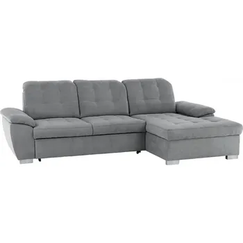 Sedací souprava Sedací souprava, šedá látka, pravá, EVANGELIN