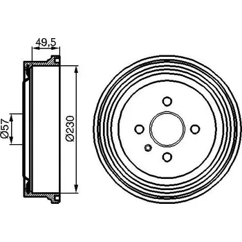 Brzdový buben BOSCH Brzdový buben 0986477100