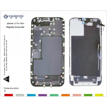 Magnetická servisní podložka pro opravu iPhone 12 Pro Max - bílá
