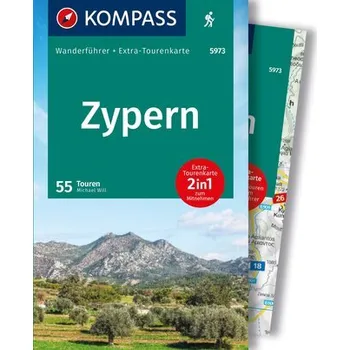 Cestování KOMPASS Wanderführer Zypern, 55 Touren mit Extra-Tourenkarte