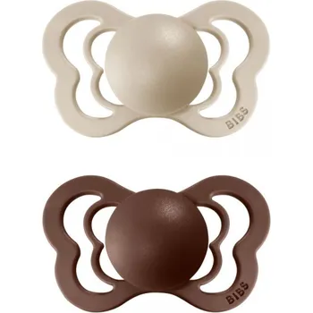 dudlíky Bibs Dudlík COUTURE ORTODONTIC SILIKON Vanille/Mocha velikost 2, 2ks