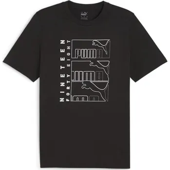 Pánské tričko Pánské triko PUMA GRAPHICS TRIPLE LOGO TEE 680173-01 BLACK M