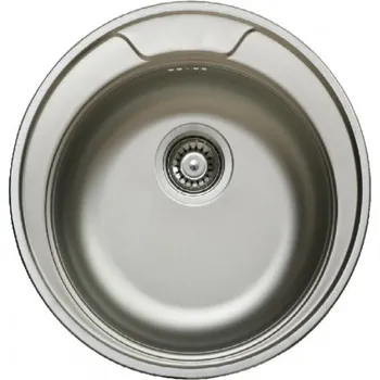 Nerezový dřez APOLLO 510STR 1 dřez kulatý, průměr 510, výpusť 3,5", struktura