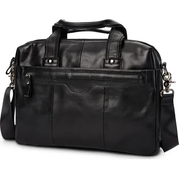 Černá kožená taška na každý den - Delton Bags