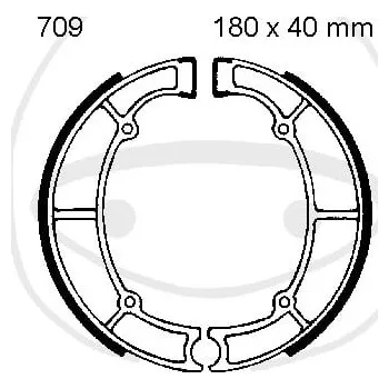 Brzda pro motocykl STANDARDNÍ BRZDOVÉ ČELISTI KAWASAKI EN 500 1990-2004