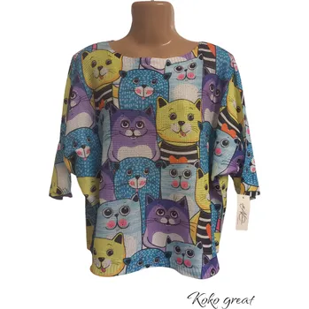 Dámský svetr Dámský svetřík s barevnými kočkami