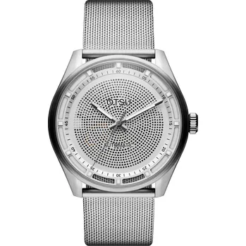 Hodinky Calin | Průhledné automatické skeletové hodinky stříbrné barvy - Otsu