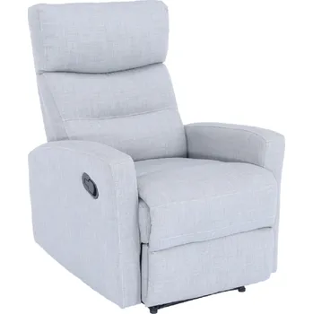 Křeslo Relaxační křeslo, látka, světlešedá, SILAS