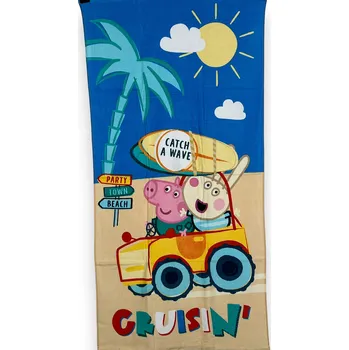 Peppa pig Plážová osuška prasátko Peppa 02 Barva: Modrá