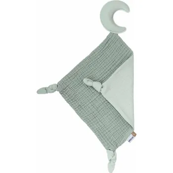 Hračka pro nejmenší Bebe-Jou Mušelínový mazlící ubrousek Pure Cotton Green