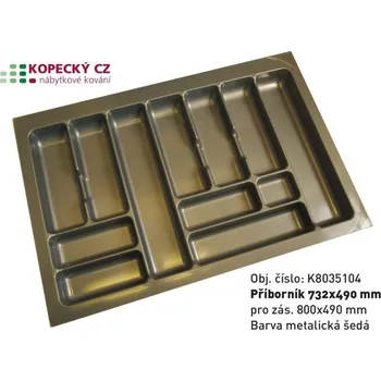 Příborník do zásuvky příborník 732x490mm pro zás. 800x490mm šedý