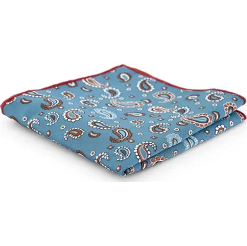 Šátek Světle tyrkysový kapesníček do saka Paisley - Tailor Toki