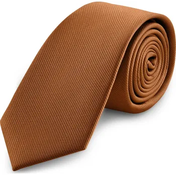 Kravata 8cm rezavá rypsová kravata - Trendhim